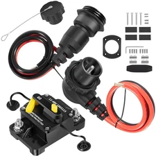 MKR-27 60 AMP Circuit Breaker 1865115 & MKR-28 Trolling Motor Plug for Minn Kota