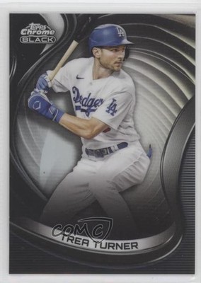 2022 Topps Chrome Black Refractor 102/199 Trea Turner #89 fo7