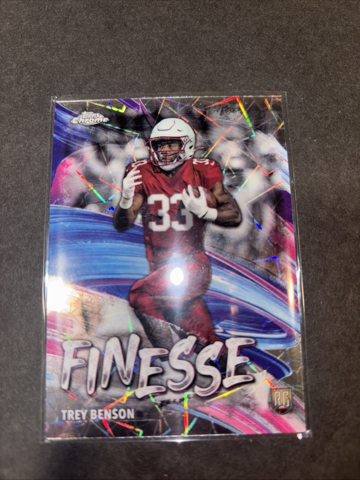 Trey Benson Topps Chrome Finesse #F9 Lazer Refractor