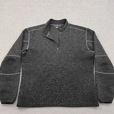 Kuhl Thor Sweater 1/4 Zip Mens 2XL Black Pullover Fleece Thermo Kore 3082 READ