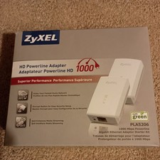 New ZyXEL PLA5206 HomePlug 1000 Mbps Powerline Gigabit Ethernet Adapter