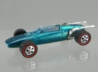 Vintage 1969 Hot Wheels Redline Aqua Blue Indy Eagle Formula 1 Racer Repro Wheel