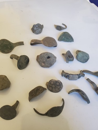 Lot Of 18 Ancient Bronze RING SECTIONS~SOME DETAILED~ Roman/ Medieval - Picture 5 of 7