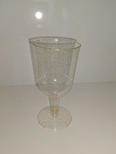 Gold Glitter (180ml) - Reusable Hard Plastic Wine Cups for Parties