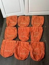 Crown Royal Peach Drawstring Bags - Set of 9