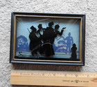 1932 Sweet Adeline Reverse Glass silhouette Barber Shop Singers Artwork Picture — photo 2