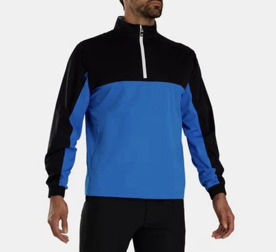 NEW FootJoy Hydroknit Golf Rain Pullover Black/Blue Men s Size Large #30095