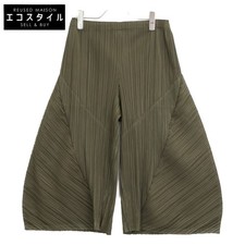 Womens PLEATS PLEASE PLEATS PLEASE Pleats Please PP53 JF162 Khaki Pleated Cropp