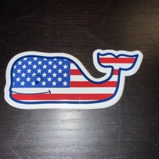 Vineyard Vines Whale Sticker Decal USA American Flag