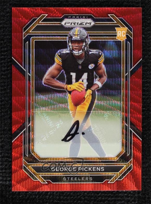 2022 Panini Prizm Rookies Red Wave /149 George Pickens #329 Rookie Auto RC 1y9