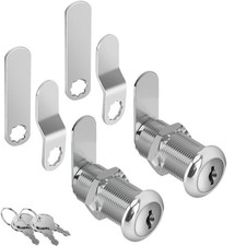 Cabinet Locks with Keys, 1-1/2" Long Cam Lock Keyed Alike, Secure Files Drawers