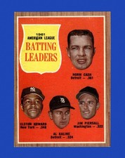 1962 Topps Set-Break # 51 Al Batting Leaders NM-MT OR BETTER *GMCARDS*