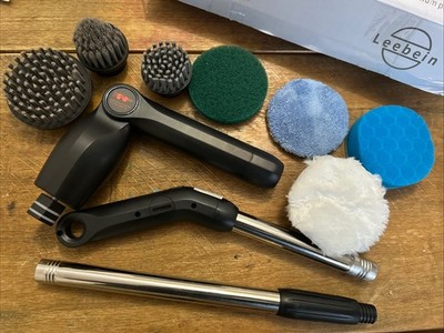 Leebein Electric Spin Akku-Reinigungsbürste mit langem Stiel, 8 Bürstenköpfe,