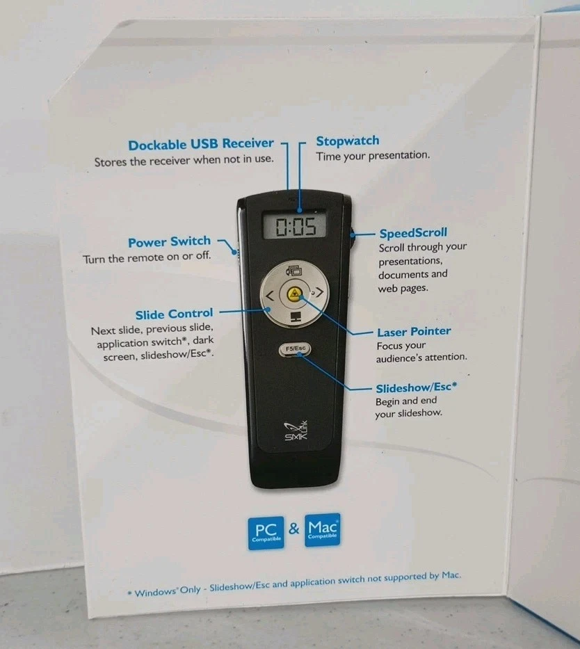 Interlink Wireless Stopwatch Presenter with Laser Pointer VP4560  - Image 3 of 4