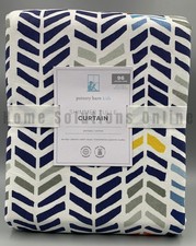 Pottery Barn Kids Broken Arrows Cotton Blackout Curtain Navy Multi 96" B4001