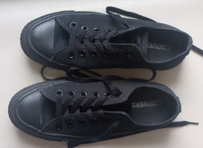 CONVERSE CHUCK TAYLOR LOW OX BLACK MONOCHROME SIZE MEN 4 1/2 / WOMEN 6 1/2