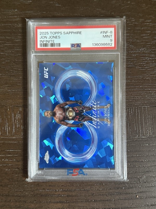 2025 Topps Sapphire Jon Jones Infinite INF-8 PSA 9
