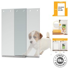 BPA-Free Dog Door Flaps 9.75" x 17", Fits Dogs Up to 65 lbs - Durable  Flexible