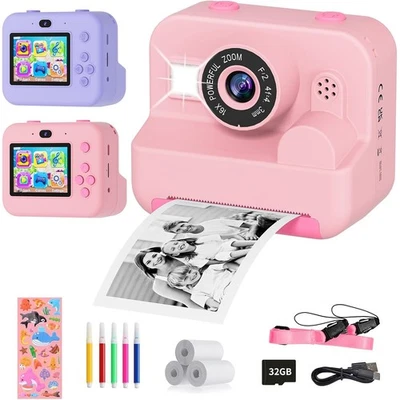 Kinderkamera Sofortbildkamera Kamera digitalkamera Kinder instant Camera 1080P