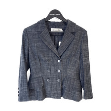 Vintage DIOR Jacket Tailored Linen Blend M Women's