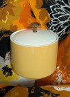  Minimalist MCM Mikasa Focus Shape Japan Antique Gold Ceramic Yellow Sugar Bowl — photo 1
