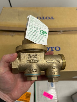 #ad Zurn Wilkins 1 in 625XL Pressure Reducing Valve w Bypass Check Strainer New $250.00