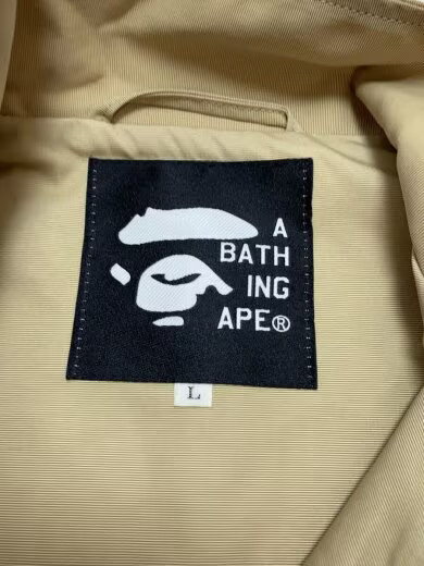 A BATHING APE/90s/PRADA TYPE JKT/Nylon Jacket/L/Nylon/BEG thumbnail 3