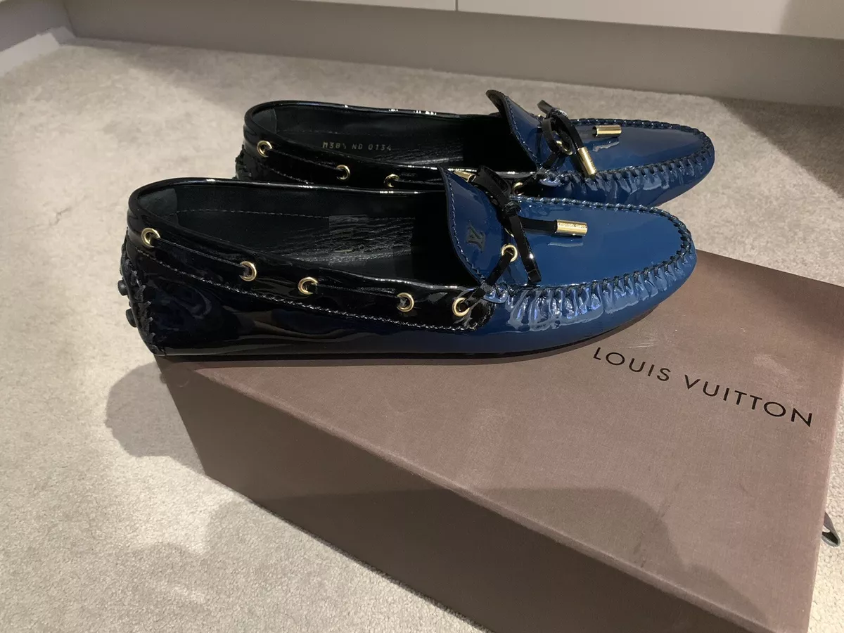 vuitton blue loafers