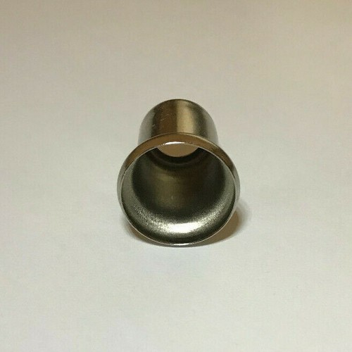 New Nickel Plated Stamped Steel Lamp Neck, 1/8IP (3/8") Slip, 1" Ht., #NN963N - Picture 2 of 3