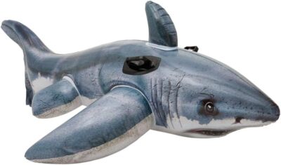 Intex Inflatable Shark Ride On Beach Toy Swimming Pool Float Aid Lilo ...