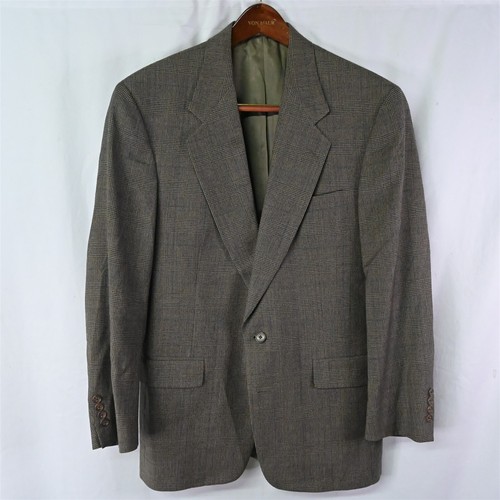 Austin Reed 42R | 32x32 Brown Glenn Plaid 2 Piece Mens Wool Suit