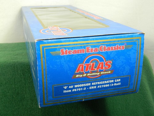 ATLAS ERIE RAILROAD 40' WOOD SIDED REFRIGERATOR CAR #6701-2 O SCALE 3 RAIL NIB - Picture 12 of 12