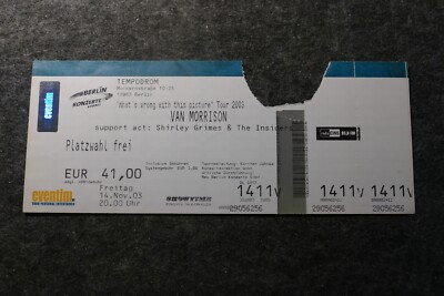 TICKET   VAN MORRISON   2003  Germany