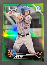 2016 Bowman Chrome Draft Green Refractor Michael Paez #115 37/99