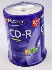 Memorex CD-R 52x 700MB 80-Minute 100 Pack - NEW And Sealed Discs
