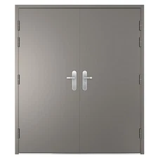 VIZ-PRO Quick Mount Double Steel Security Door with Frame and Hardware