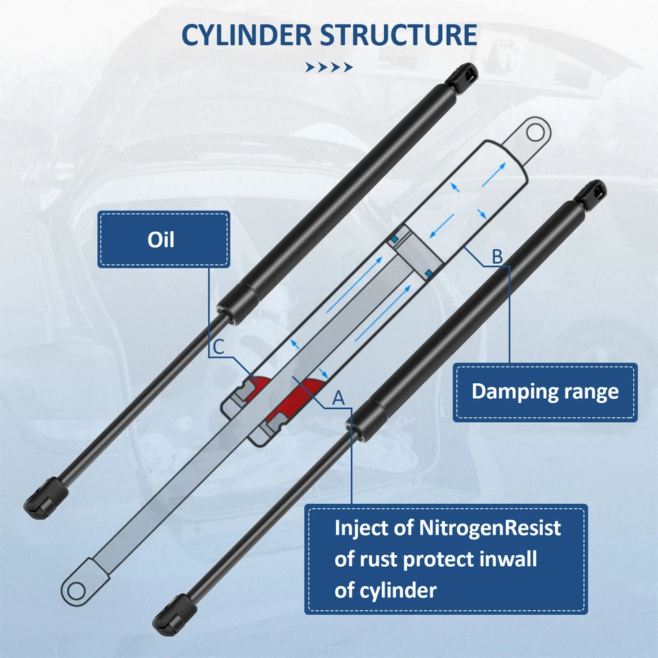 For 2005-2013 Nissan Xterra Qty 2 Rear Tailgate Hatch Lift Support Shock Struts Foto 2 de 4