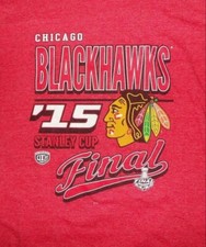 vintage style CHICAGO BLACKHAWKS t-shirt STANLEY CUP FINALS HOCKEY M 50/50