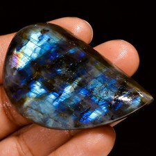 Natural Labradorite Fancy Shape Cabochon Loose Gemstone 126 Ct 55X33X8mm EE37337
