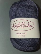 NEW 8 skeins KNIT PICKS TELEMARK Grey Wolf 100% Peruvian Wool Yarn , Lot!