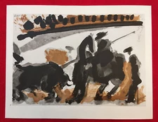 Pablo Picasso,The Thrust,Vintage Rare Offset Lithograph 1961 Plate-signed