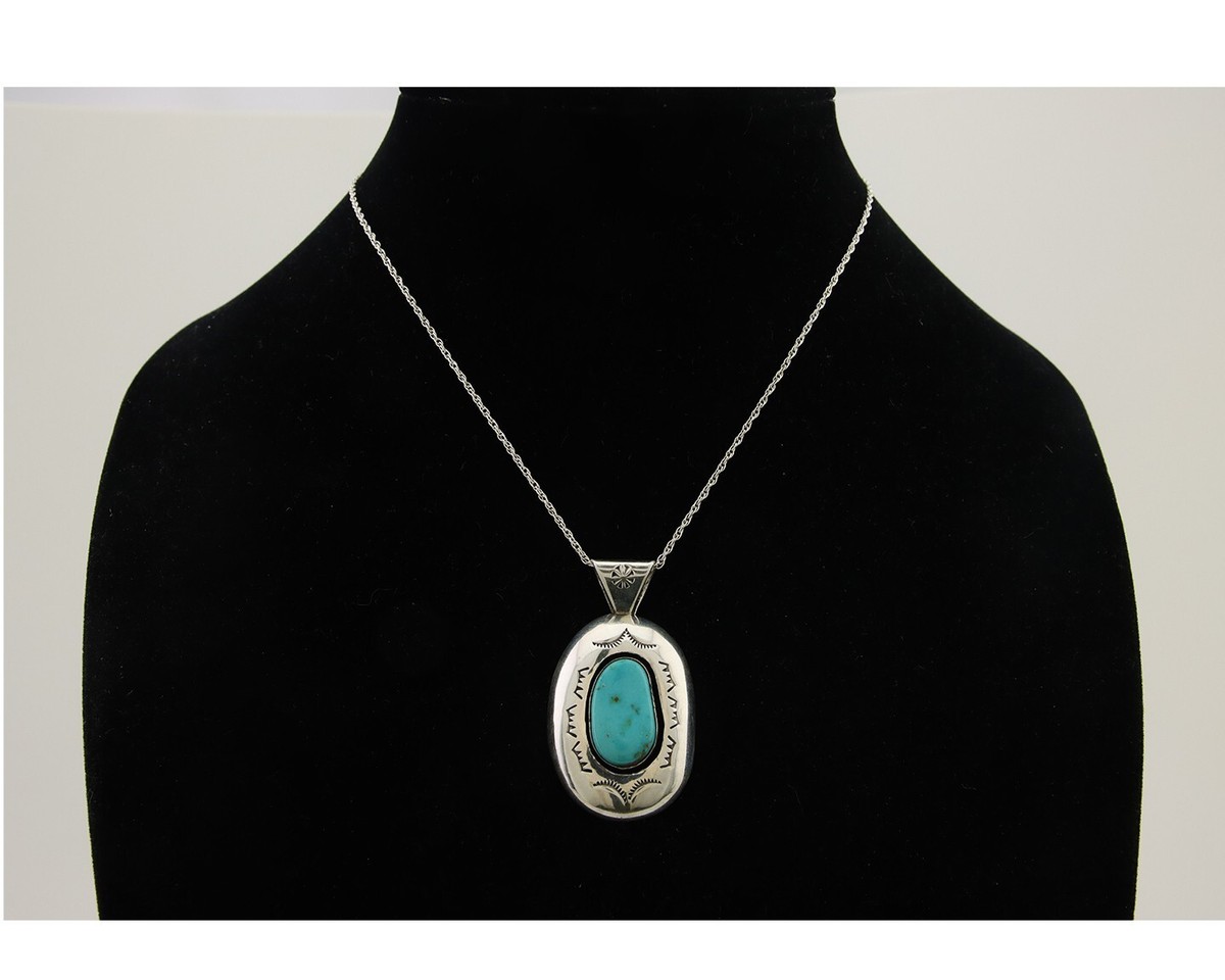 アクセサリー NAVAJO Silver Turquoise Necklace 925 Navajo Necklace 925 Silver Natural Turquoise Artist Signed