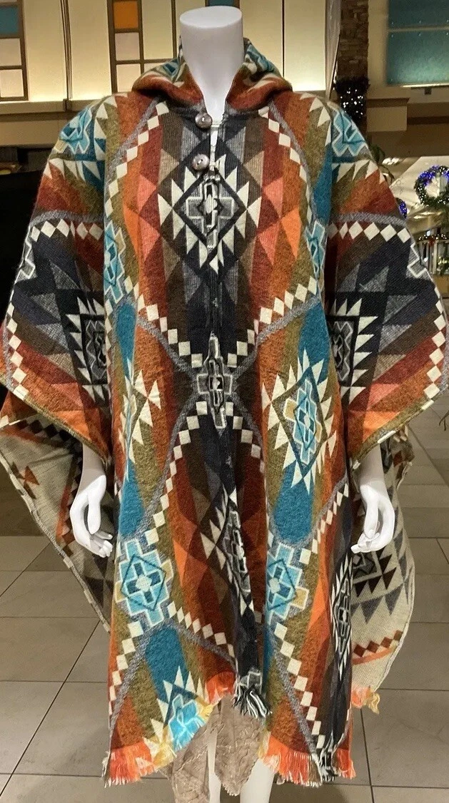 HANDMADE ALPACA WOOL-PONCHO, Geometric, Soft And Warm, FREE SHIPPING IN THE USA
Opens in a new windo