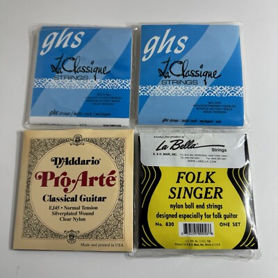 D'Addario Pro-arte EJ45 Guitar Strings La Bella Folk Singer No 830 GHS 2370 Lot