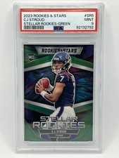 2023 Panini Rookies & Stars SR5 CJ Stroud Stellar Rookies Green RC /5 PSA 9
