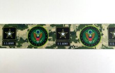 US United States Army Star Logo Camouflage Grosgrain ribbon 7/8" military