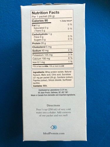 Ideal Protein Peach & Mango Drink Mix - 7 Packets - EXP 11/30/25 - FREE SHIPPING - Picture 2 of 4