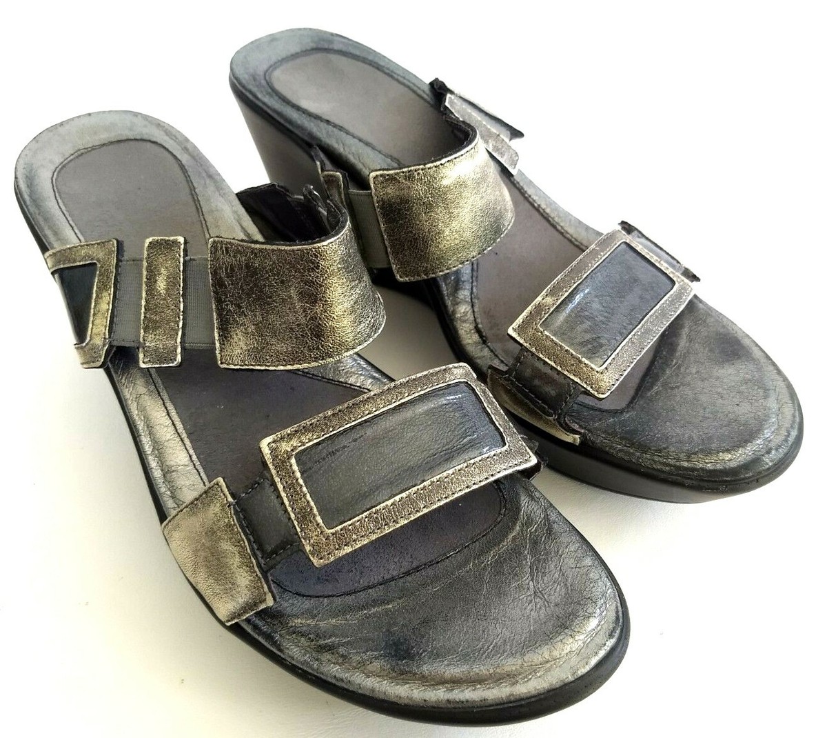 Naot Treasure Womens Size 39 Metal Gray Casual Slide Flip Flop - Main Image
