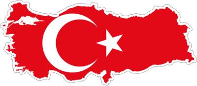 Turkish Flag Sticker Vinyl Decal Bumper Sticker 5