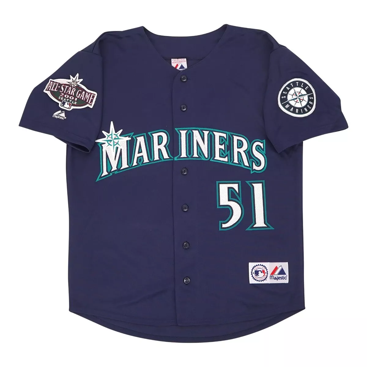 Ichiro Suzuki 2001 Seattle Mariners Alternate Navy Blue Jersey w